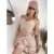 Conjunto Shorts Cropped Cintura Alta Decotado Com Bolso Bojo EM BENGALINE - ALFA4SHOPP