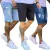 Kit 3 Bermudas Masculinas Jeans Rasgada