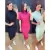 Vestido midi canelado,gola alta com fenda na lateral - ALFA4SHOPP