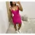 Vestido alcinha basico colado decote com fenda suplex - loja online