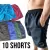 Kit 10 Shorts Masculino Adulto Caminhada Academia Corrida