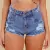 Bermuda Jeans Short Destroyed Feminino Cintura Alta Cós Alto - comprar online