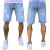 Kit 3 Bermudas Masculinas Jeans Rasgada - comprar online