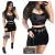 Conjunto Feminino Cropped Paetê Alça Saia Curta Lisa - comprar online