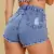 Bermuda Jeans Short Destroyed Feminino Cintura Alta Cós Alto na internet