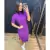 Vestido midi canelado,gola alta com fenda na lateral na internet