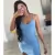 Vestido alcinha basico colado decote com fenda suplex