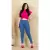 Calça Jeans Feminina Cintura Alta com Lycra Levanta Bumbum Skinny Jeans escuro