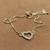 Pulseira Ajustavel com Pingente coração com zirconias banhada em Ouro - comprar online
