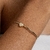 Bracelete com pingente de coração banhado em ouro 18K