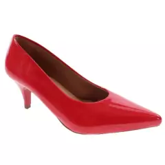 Sapato feminino scarpin salto fino baixo Vermelho na internet