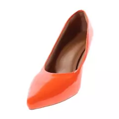 scarpin luxo salto fino baixo Laranja - Ninnaflor