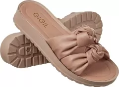 Sandalia Feminina Branca Plataforma Flat Tratorada Blogueira - comprar online
