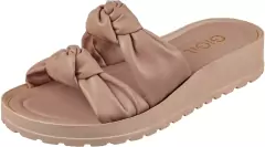 Imagem do Sandalia Feminina Branca Plataforma Flat Tratorada Blogueira