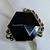 ANILLO EN ALPACA CON PIEDRA AZABACHE HEXAGONAL NEGRA