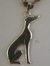 DIJE EN PLATA 950 GALGO CON CADENA DE ACERO (solo por pedido)