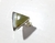 ANILLO TRIANGULAR EN ALPACA BLANCO Y VERDE