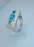 ANILLO EN PLATA 925 CON 3 CUBIC ZIRCONIA CUADRADOS AZULES - comprar online