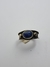ANILLO EN ALPACA PAVONADO C.LATERALES AZUL - comprar online