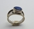 ANILLO EN ALPACA C.LATERALES AZUL - comprar online
