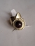 ANILLO EN ALPACA CIRCULO NEGRO - comprar online