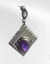 AROS EN PLATA 925 DIENTES DE SIERRA PIEDRAS FORMATO MARQUISE Y GOTA FACETADAS DE AMATISTA - comprar online