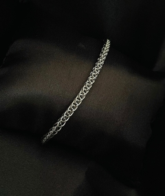 Pulseira Elo groumet duplo Fina, em aço inox - comprar online