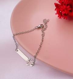 Pulseira Infantil com placa para gravação (Menina)