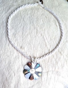 Colar Abalone e Madrepérola flor - comprar online