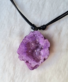 Colar ajustável geodo de ágata - comprar online
