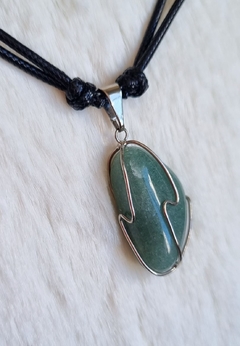 Pedra Quartzo verde colar ajustável - comprar online