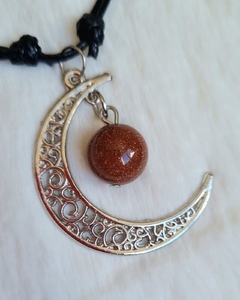 Colar de lua com pedra do sol ajustável - comprar online