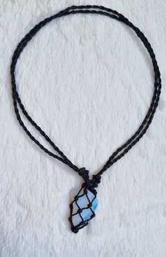 Pedra da lua colar ajustável hippie