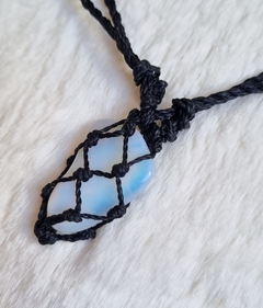 Pedra da lua colar ajustável hippie - comprar online