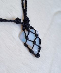 Pedra da lua colar ajustável hippie na internet