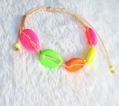 Pulseira/Tornozeleira de búzios coloridos - comprar online