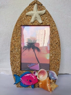 Porta retrato decorado com conchas do mar - comprar online