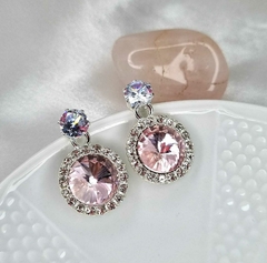 Brincos de zircônia rosa - comprar online
