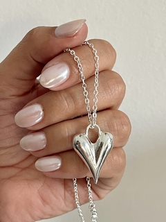 CONJUNTO CADENA Y DIJE CORAZÓN CHUNKY
