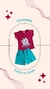 Kit com 2 Conjuntos Feminino Infantil Basico na internet