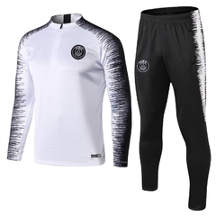 Conjuto De Treino Do Paris Saint Germain - Branco e Preto