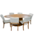 Conjunto Mesa de Jantar Oval e 6 Cadeiras Canoa