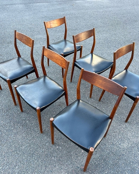 6 sillas mid century