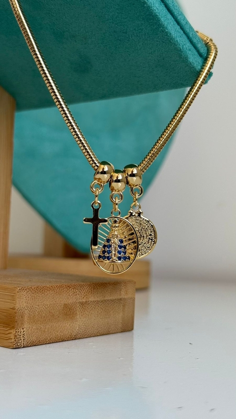 Pulseira Nossa Senhora Dourada