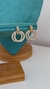 Brinco Círculo Duplo Cravejado Dourado - comprar online