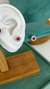 Brinco Ponto de Luz Vermelho Cravejado - comprar online