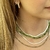 Colar Pedra Natural Jade Verde