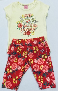 CONJUNTO FEMININO BLUSA E CALÇA CAPRI DILA