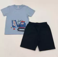 CONJUNTO MASCULINO CAMISETA E BERMURDA ALENICE - Casinha Online