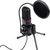 Redragon Streamer Seyfert GM100 Microfone Gamer omnidirecional Com Tripé para Computador, Estúdio, PC, Karaoke, Gravação na internet